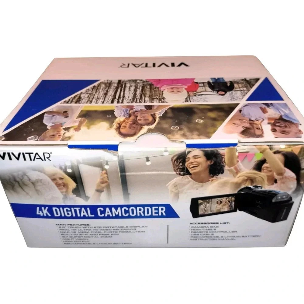 Vivitar‎ 4K Ultra HD Digital Camcorder WiFi 48MP 16x Zoom 3
